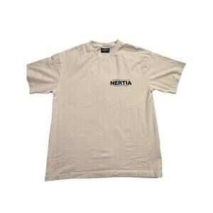 NERTIA Move with Purpose Graphic T-Shirt Mens Medium Beige Streetwear Urban M